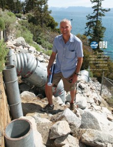 Tim Minor uses GIS and remote sensing to identify critical areas of fine sediment runoff that reduces Lake Tahoe’s clarity. Photograph by Jean Dixon.